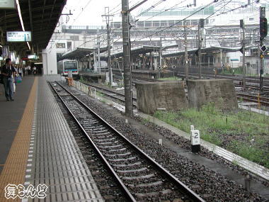 野田線の大宮駅終端部(1番ホーム)