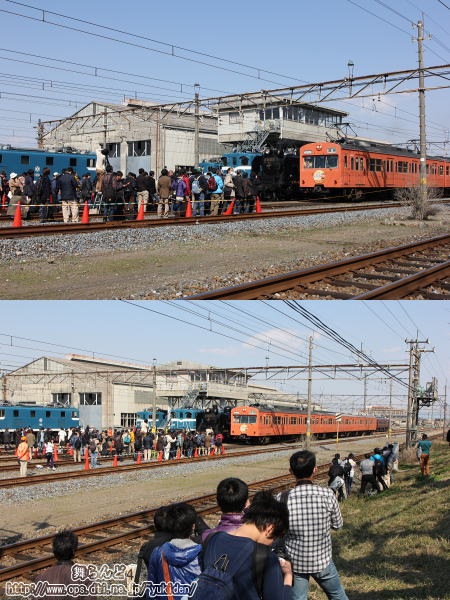 広瀬川原車両基地での撮影会の様子（その１）
