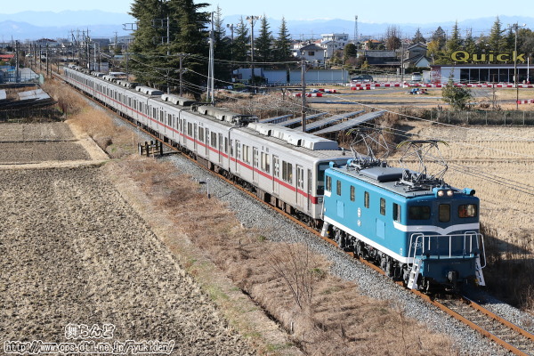 陸橋から撮影した11661F+11441Fの回送列車