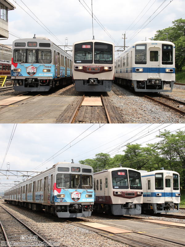 電車展示（6003F、7503F、東武8506F）