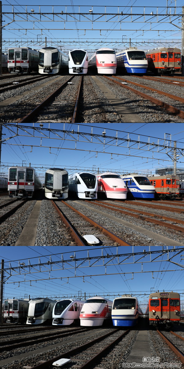 車両撮影会の為に並んだ車両