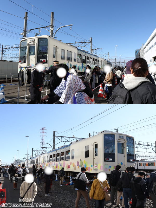 鉄道体験イベントと休憩車両に使われた634型スカイツリートレイン