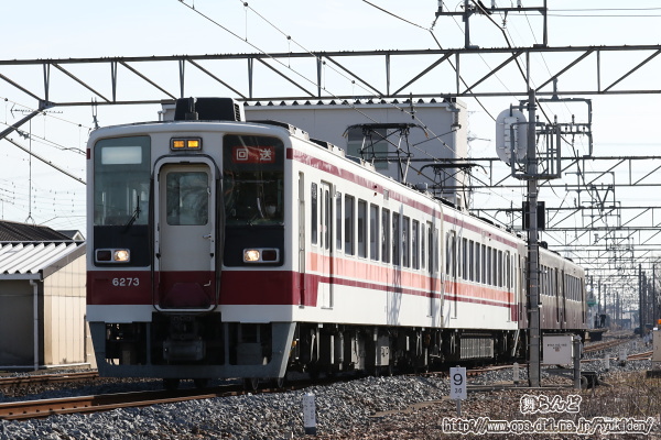 春日部から北館林へ向けて伊勢崎線を走る6162F＋6173F