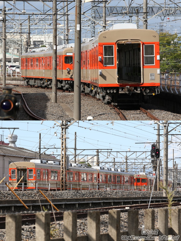 津覇車両近くの踏切から撮影した8111F
