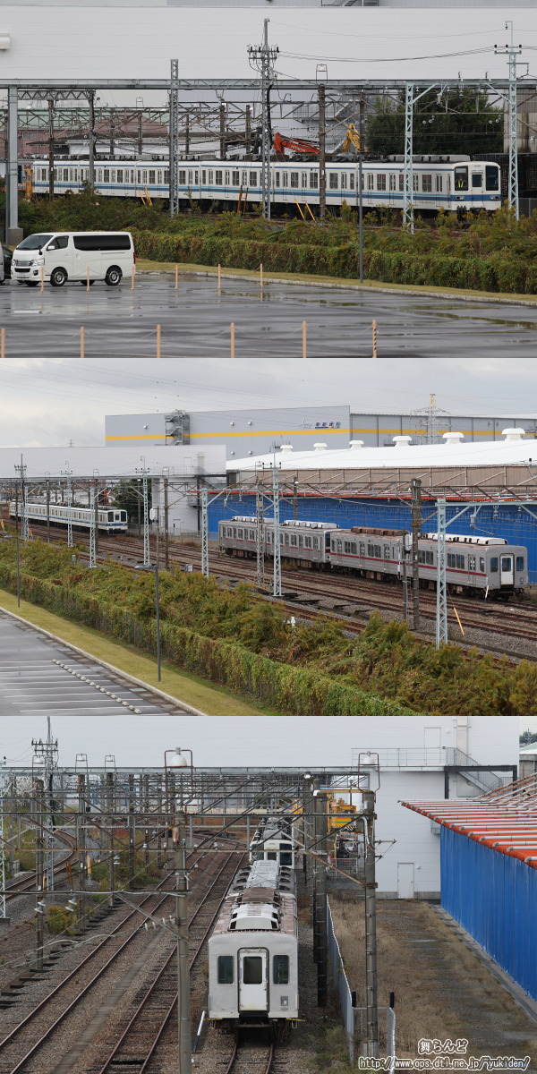 陸橋から撮影した8150Fや先に廃車された車両
