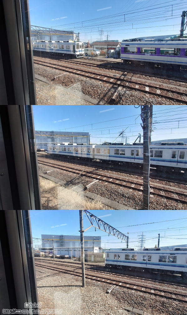 佐野線を走る列車内から撮影した8570F