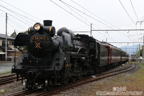 門鉄デフとなったC58 363が牽引するSLパレオエクスプレス（その2）