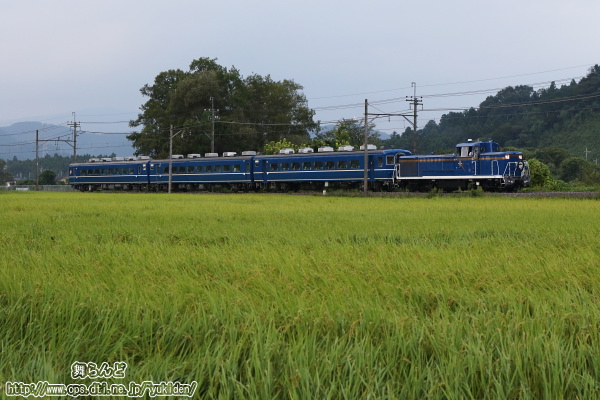 下今市へと向かうDE10北斗星カラーデビュー記念の団体専用列車