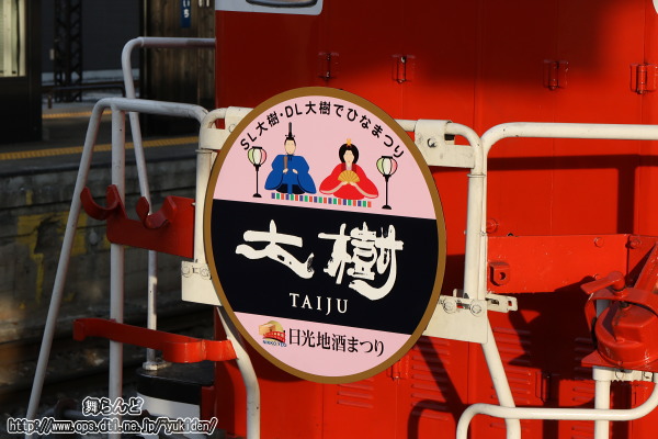 「SL大樹・DL大樹でひなまつり」のヘッドマーク