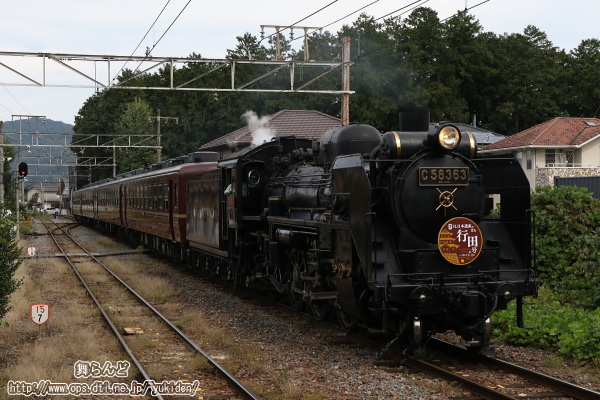 大野原駅を通過するSL日本遺産のまち行田号