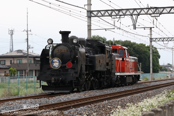 イベントを終えて南栗橋から下今市へと向かうDE10 1099＋C11 207の臨時回送列車（その2）