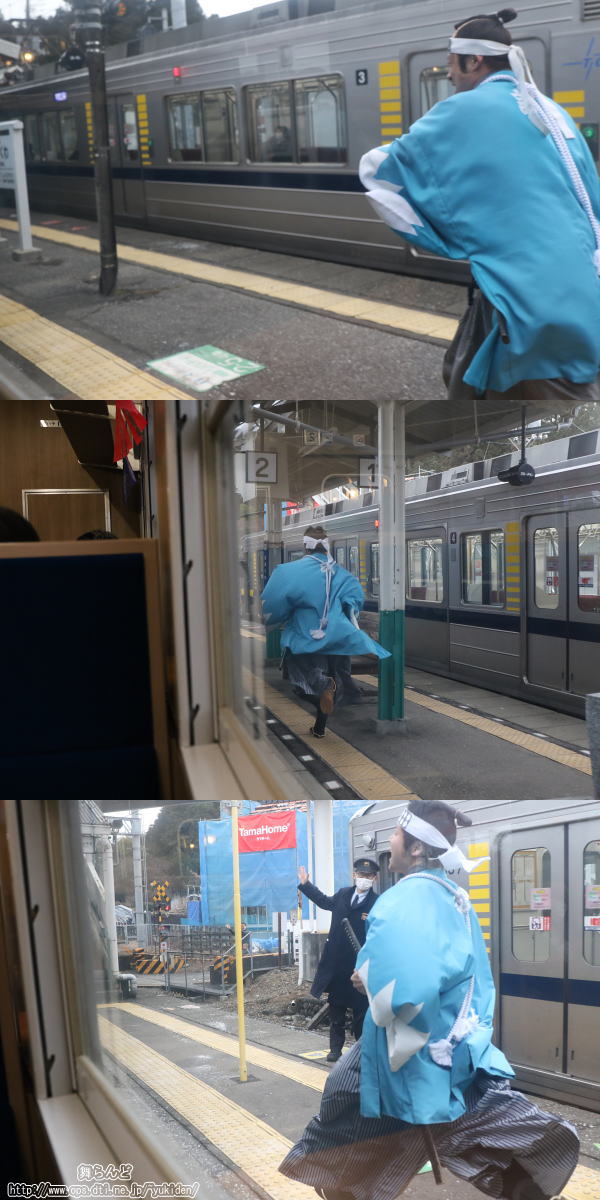 大桑駅で疾走する新撰組（2/19　SL大樹6号）