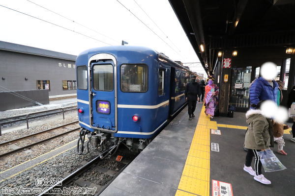 下今市駅到着（2/19　SL大樹6号）