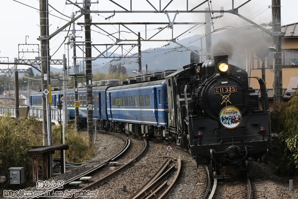大谷向駅に姿を見せたEDO WONDER TRAIN（3/12　SL大樹1号）