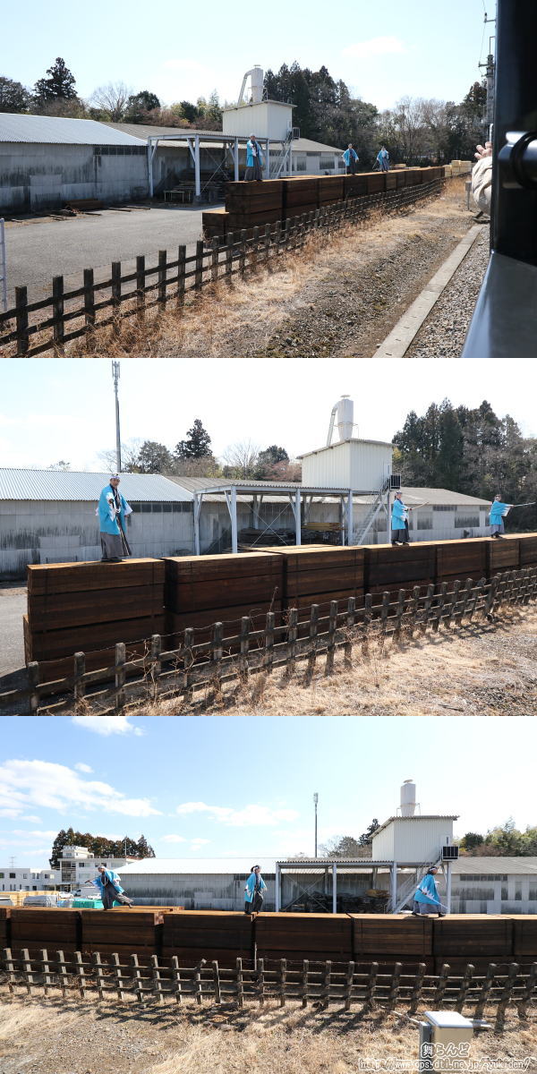 大桑駅手前で待ち構える新選組（3/4　SL大樹2号）