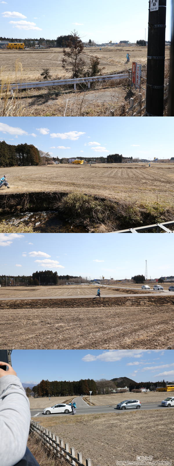沿線の田んぼや道路で新選組現る（3/4　SL大樹2号）