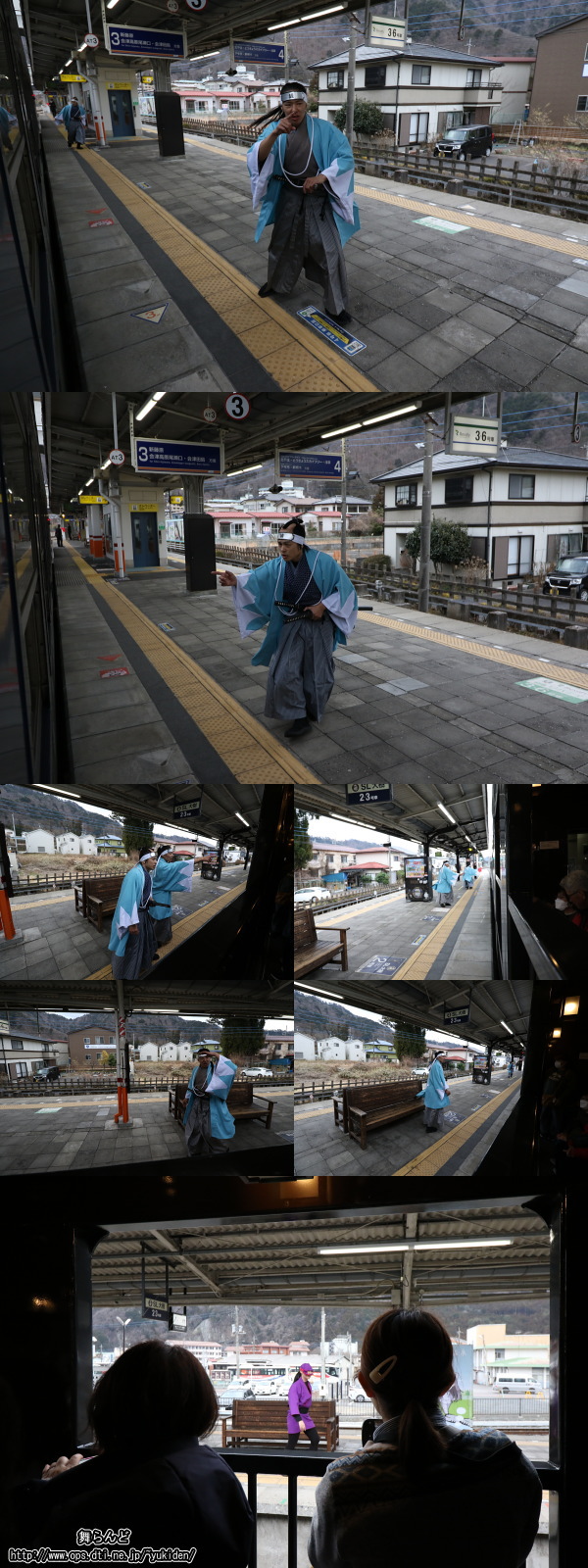鬼怒川温泉駅のホーム上の捕り物（その1　SL大樹6号　2/18）