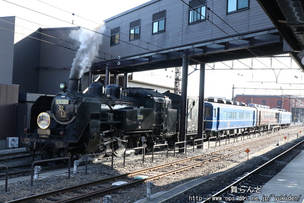 側線で発車時間を待つEDO WONDER TRAIN（2/20　SL大樹1号）