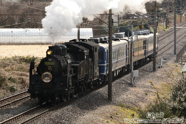 複線区間を行くEDO WONDER TRAIN（2/20　SL大樹5号）