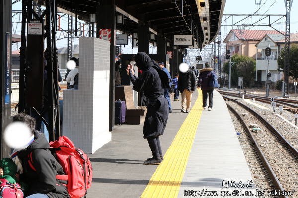 伊賀忍者登場（2019-2-23／下今市／SL大樹3号）