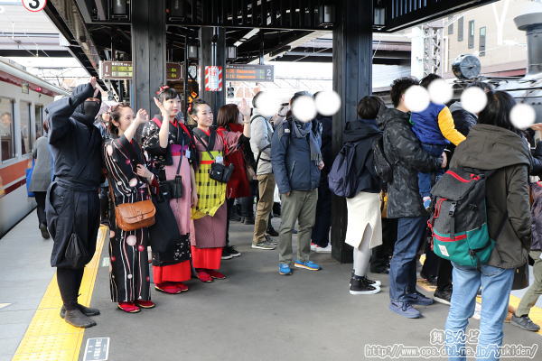 SL大樹を迎える忍者と江戸の住民達（2019-2-23／下今市／SL大樹3号）