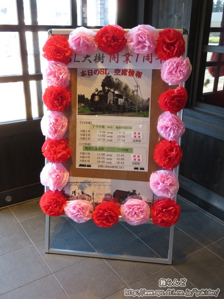 運行開始1周年を迎えたSL大樹の空席情報（下今市駅）