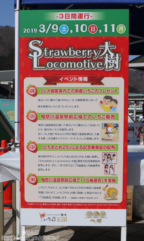 「Strawberry Locomotive 大樹」のイベント内容