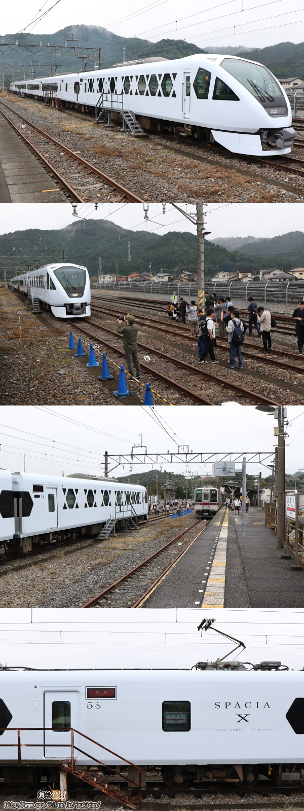 葛生駅構内で行われた撮影会の為に留置されたスペーシアX（その1）