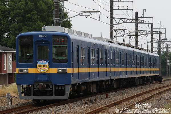 八高線との併走区間を行くBLUE BIRDさようなら青い鳥号