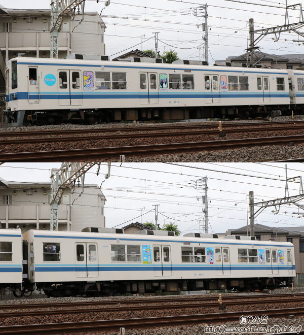 下町スタンプラリー2015のラッピングトレインの側面（その３）