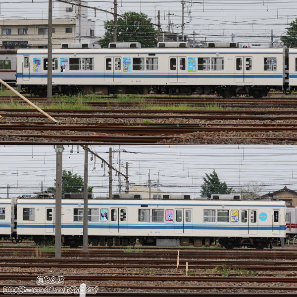 下町スタンプラリー2015のラッピングトレインの側面（その４）