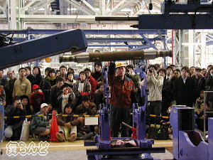 車軸圧入実演(その1)