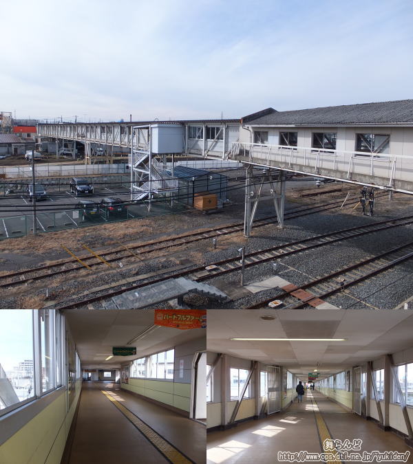 旧西口跨線橋（2013年1月）