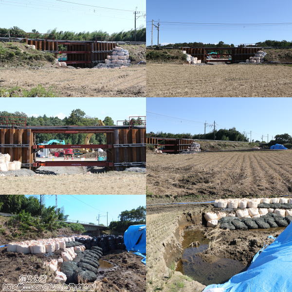 山側から撮影した姿川第二避溢橋梁（その１）